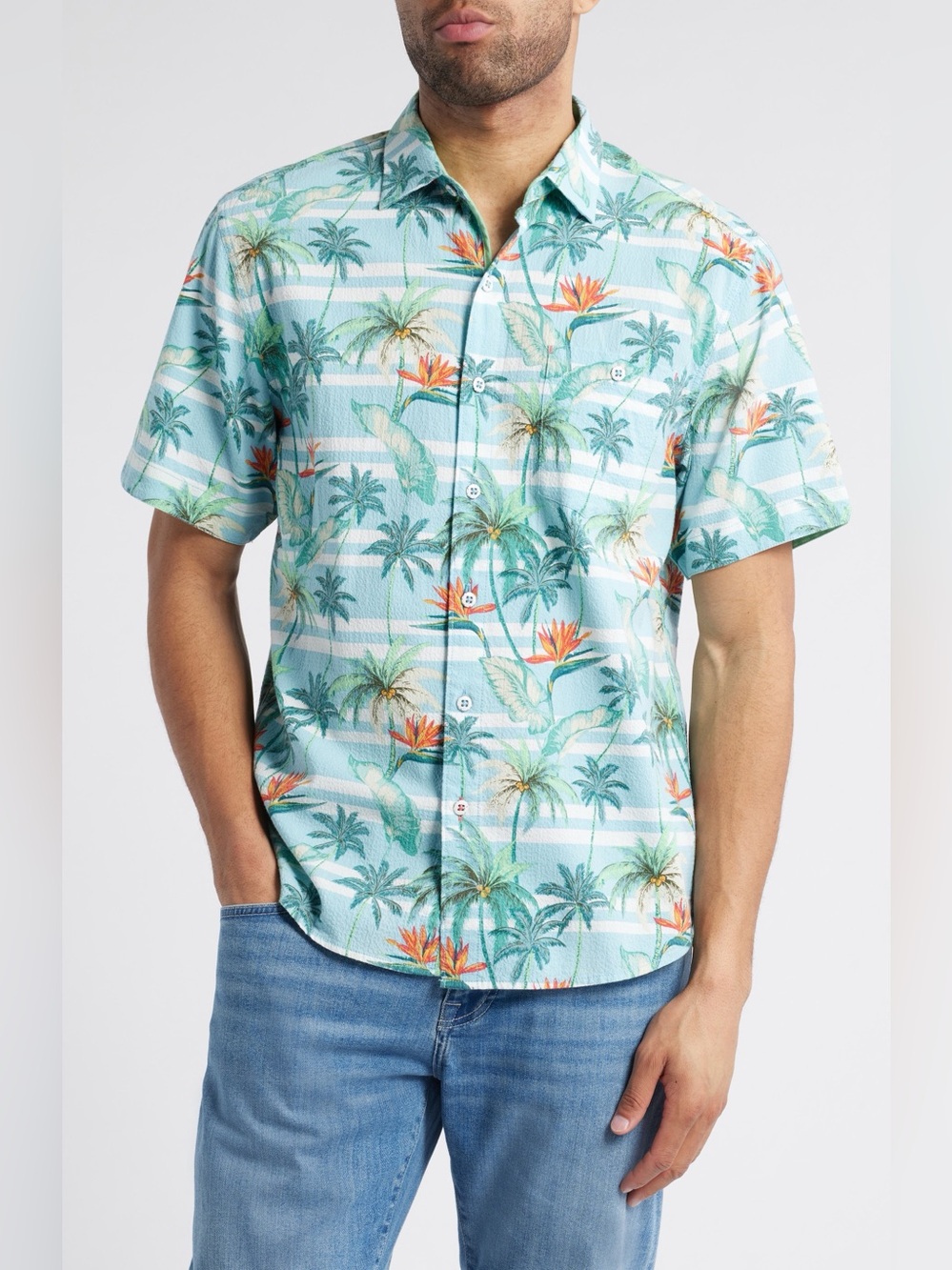 Tommy Bahama Nova Wave Palmero Stripe Shirt Men’s XLT NWT